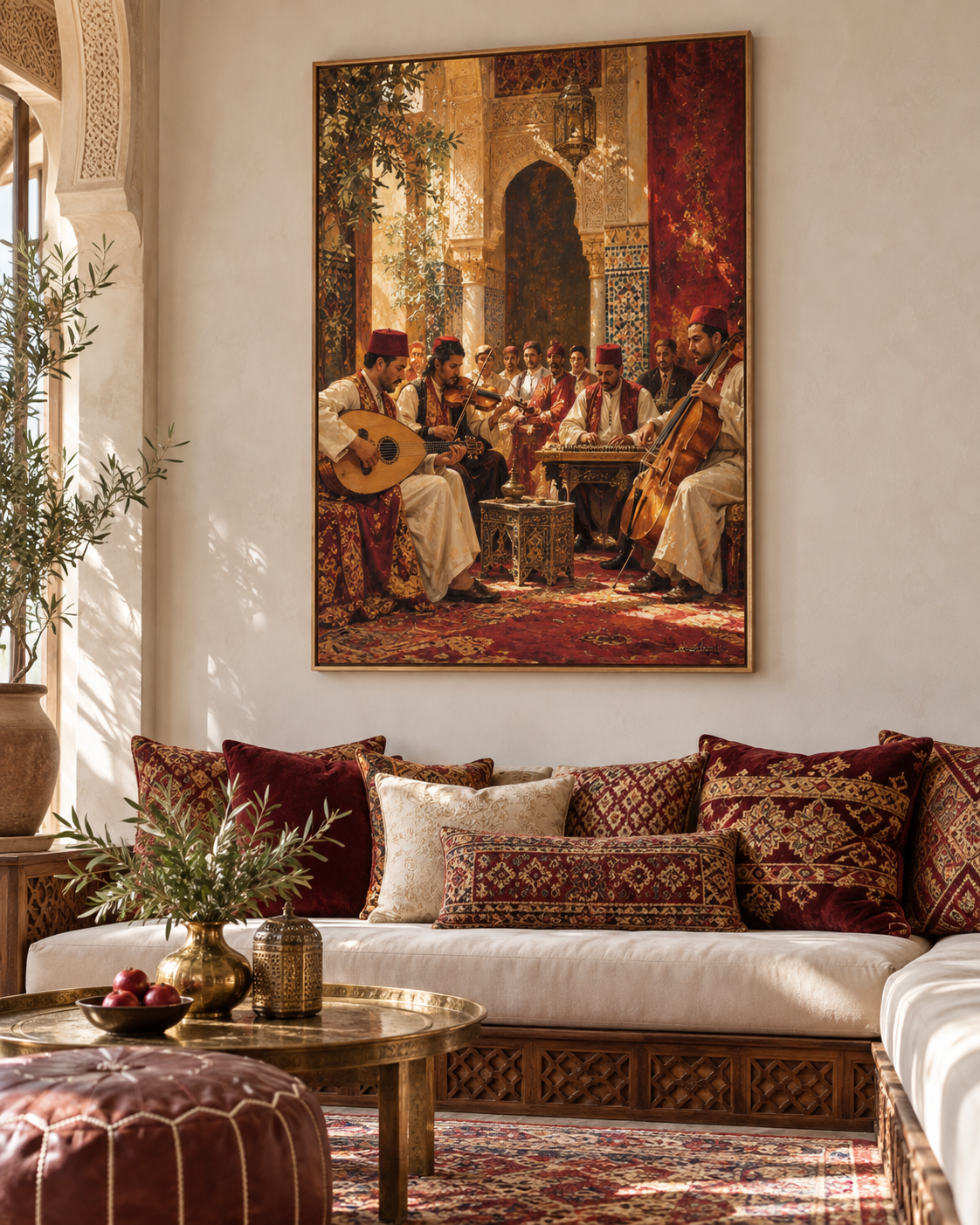 Tableau Andalou accroché dans un intérieur