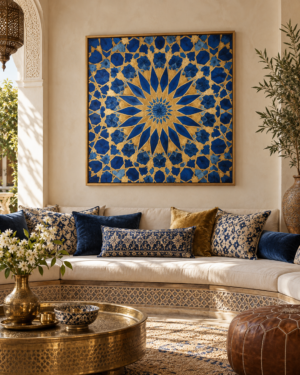 Tableau Arabesque accroché dans un intérieur