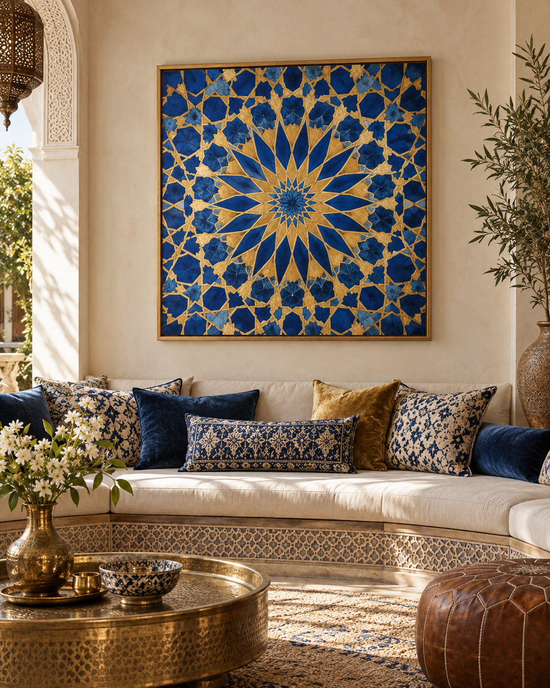Tableau Arabesque accroché dans un intérieur