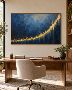 Tableau Ascension accroché dans un intérieur