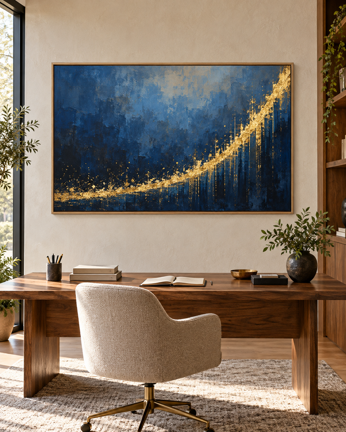 Tableau Ascension accroché dans un intérieur