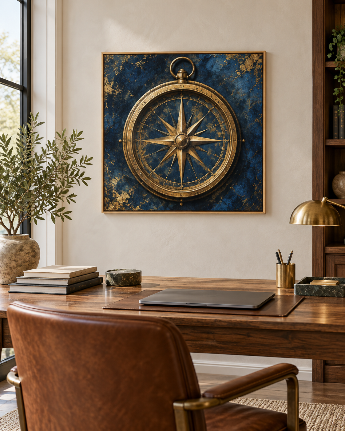 Tableau Boussole accroché dans un intérieur