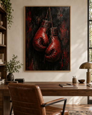 Tableau Boxe accroché dans un intérieur