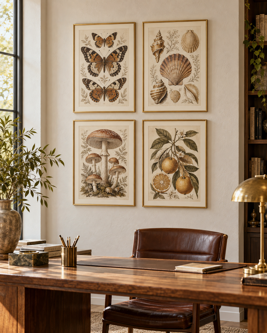 Tableau Cabinet de curiosités accroché dans un intérieur