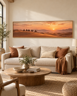 Tableau Caravane accroché dans un intérieur