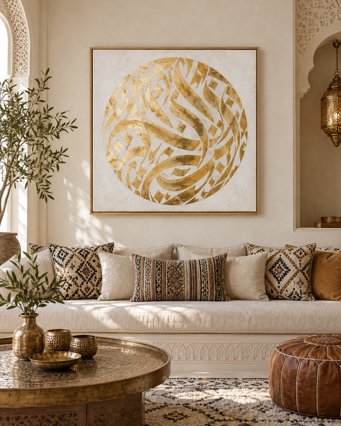Tableau Cercle sacré accroché dans un intérieur