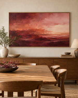 Tableau Couchant accroché dans un intérieur