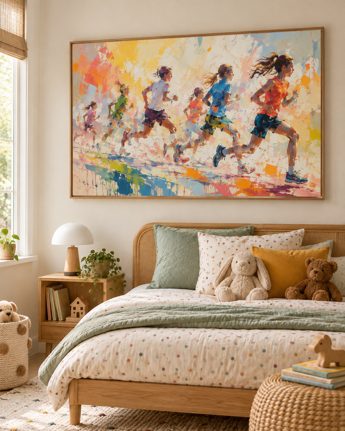 Tableau Course accroché dans un intérieur