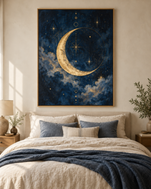 Tableau Croissant accroché dans un intérieur