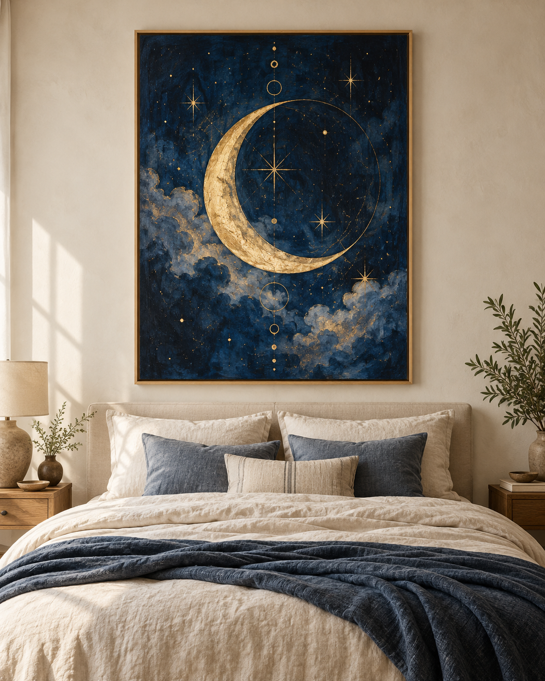 Tableau Croissant accroché dans un intérieur