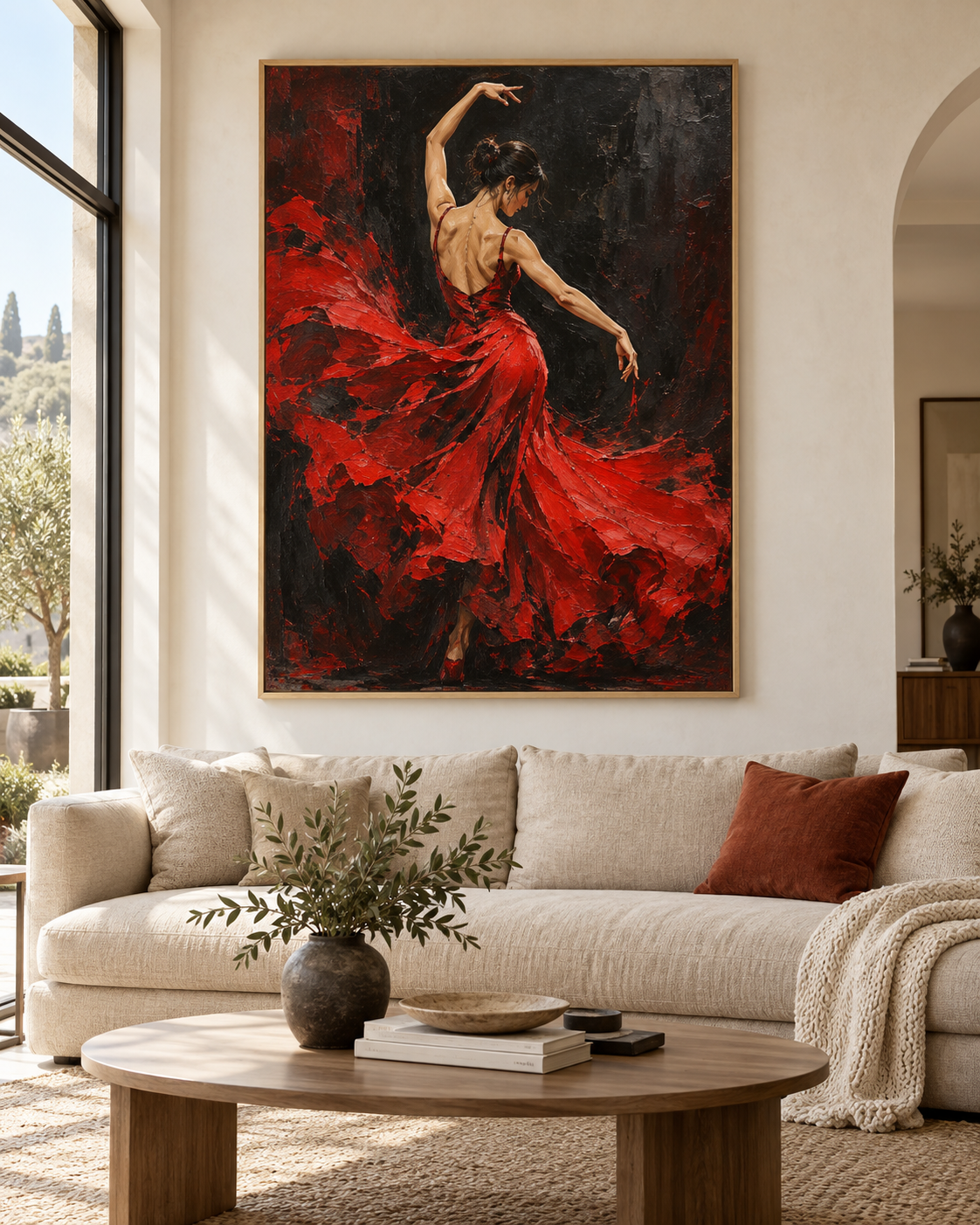 Tableau Danseuse accroché dans un intérieur