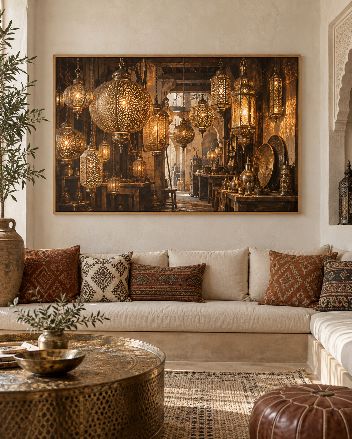 Tableau Dinandier accroché dans un intérieur