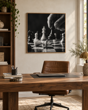 Tableau Échecs accroché dans un intérieur