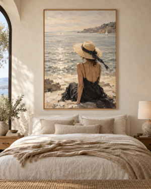 Tableau Face à la mer accroché dans un intérieur