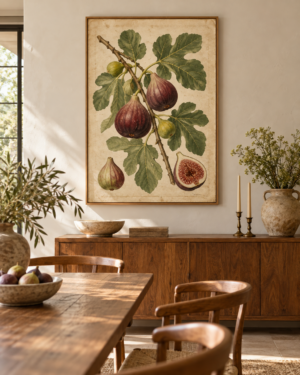 Tableau Figues accroché dans un intérieur