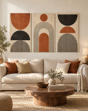 Tableau Formes accroché dans un intérieur