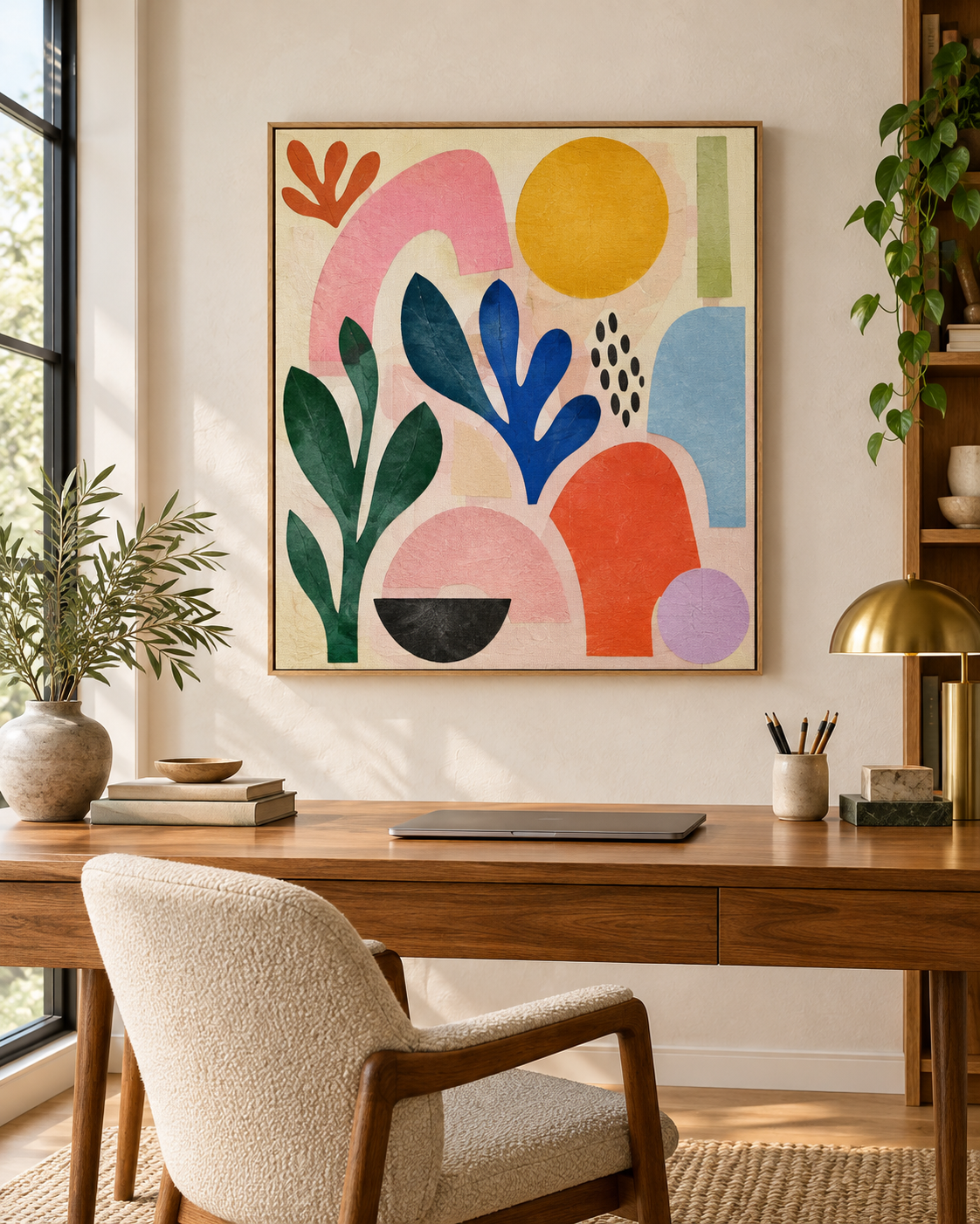 Tableau Fragments accroché dans un intérieur