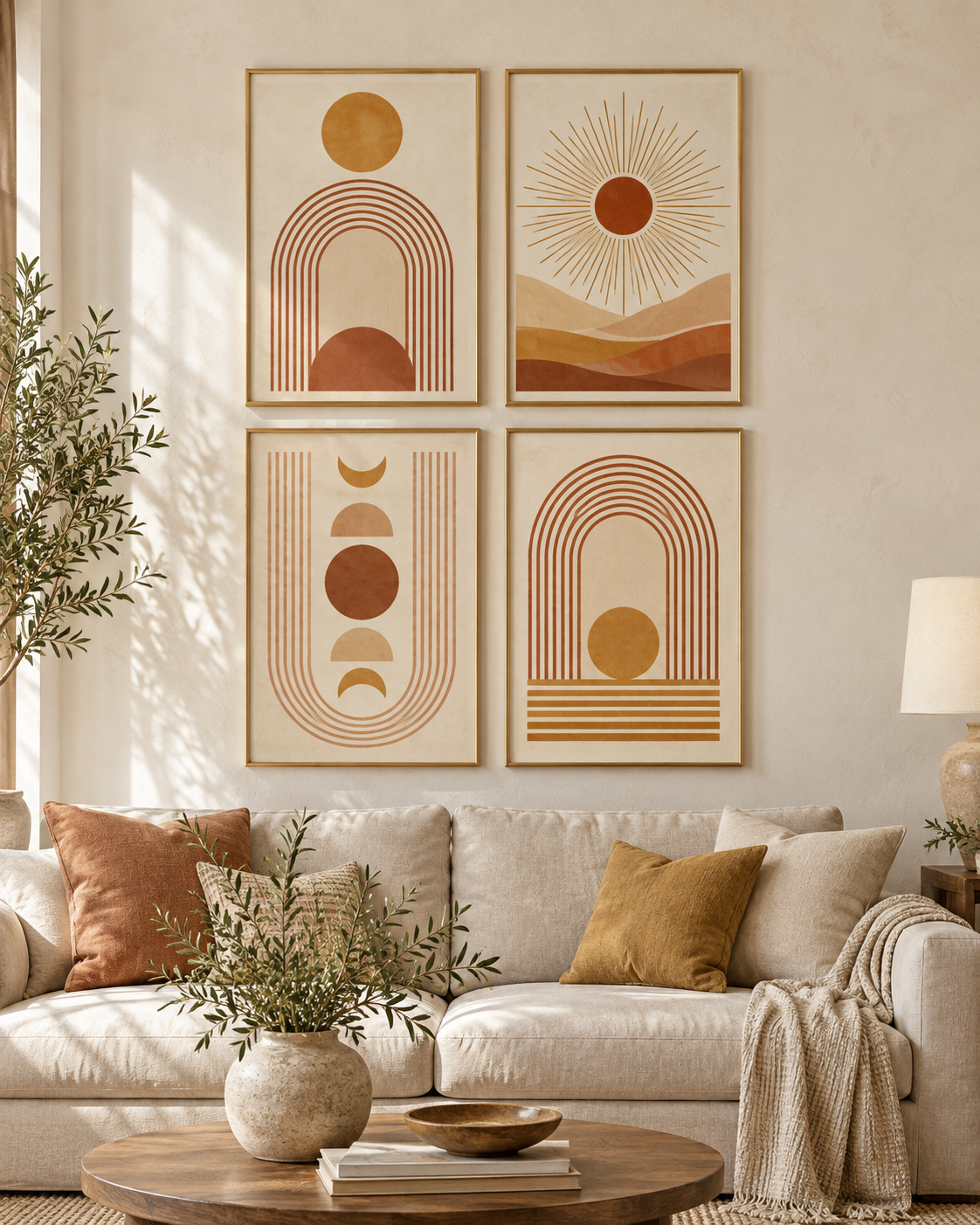 Tableau Galerie bohème accroché dans un intérieur