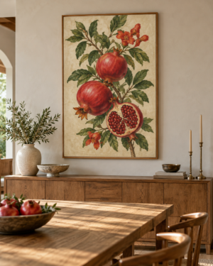 Tableau Grenades accroché dans un intérieur