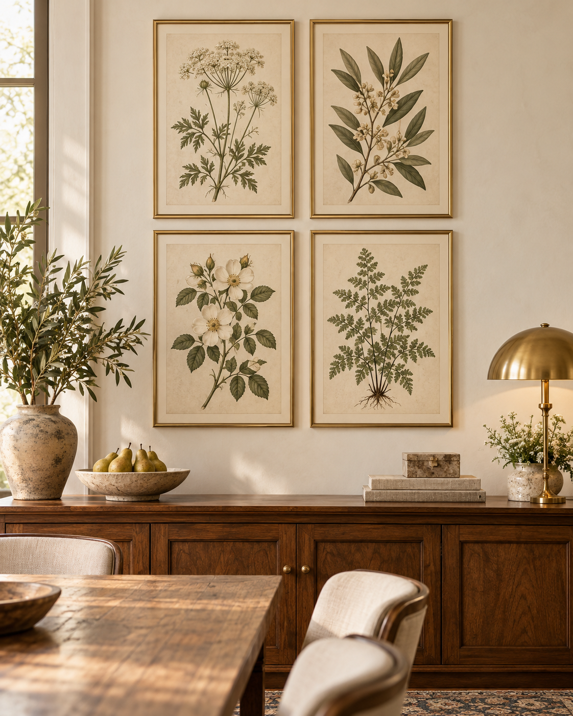 Tableau Herbier accroché dans un intérieur