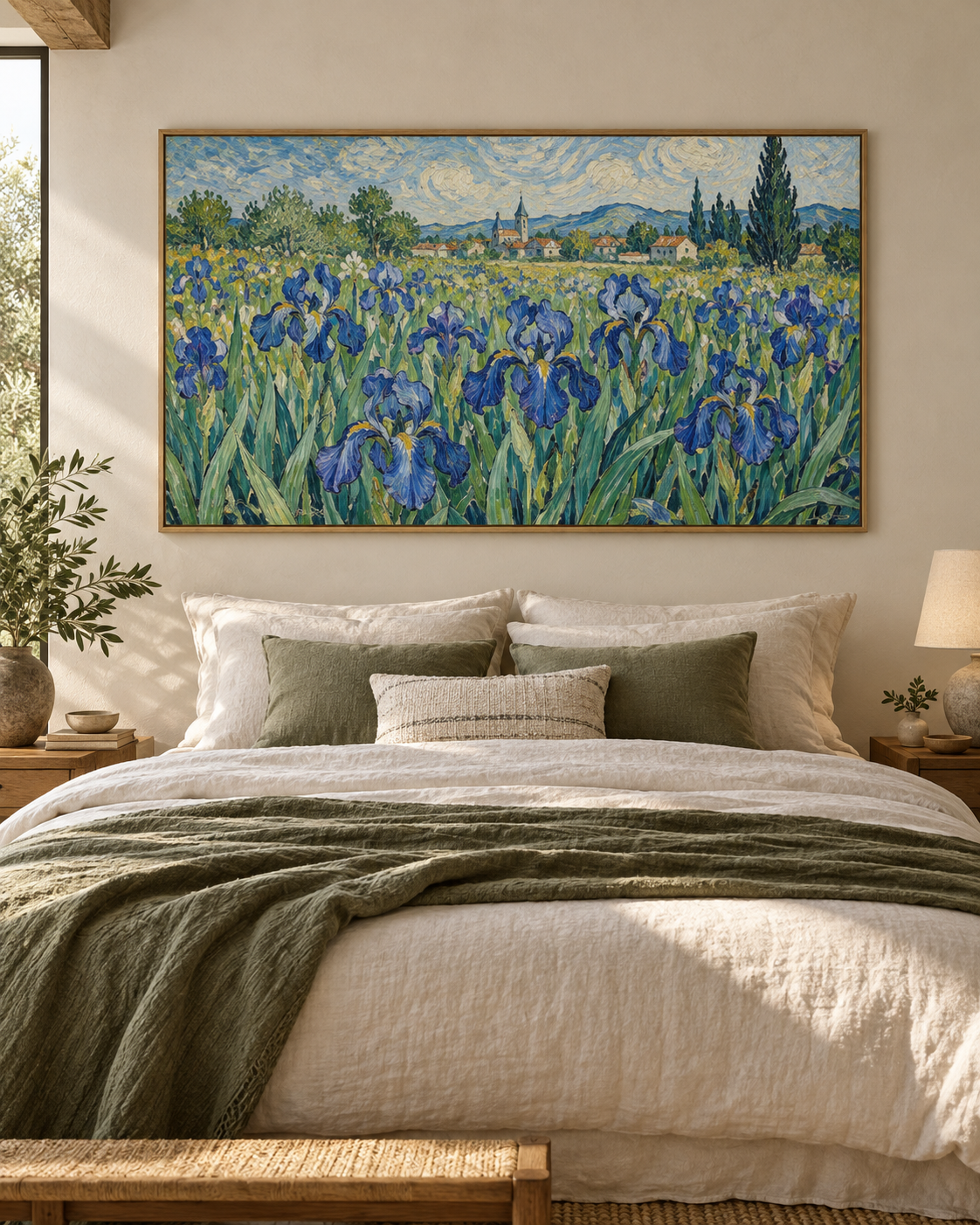 Tableau Iris accroché dans un intérieur