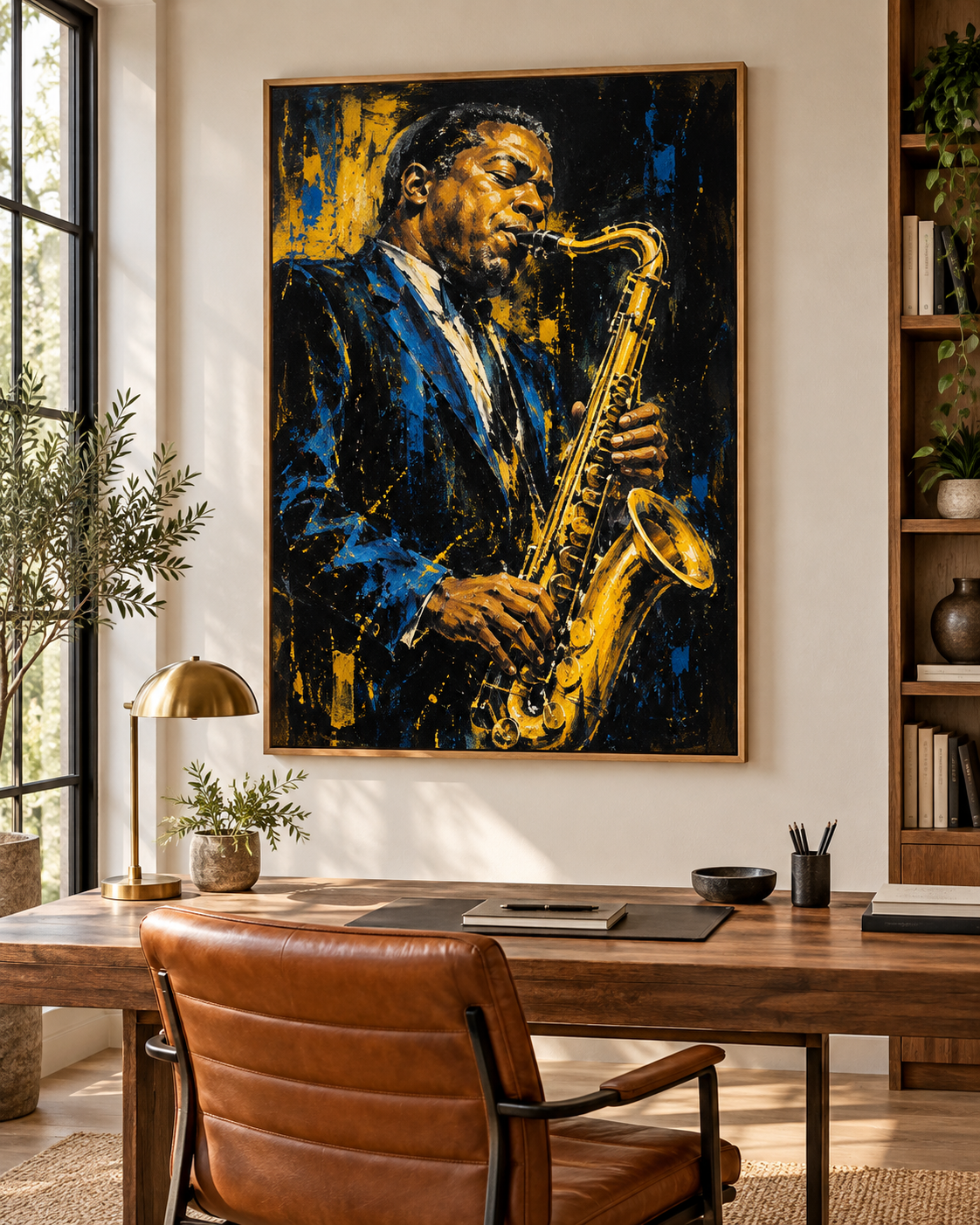 Tableau Jazz accroché dans un intérieur