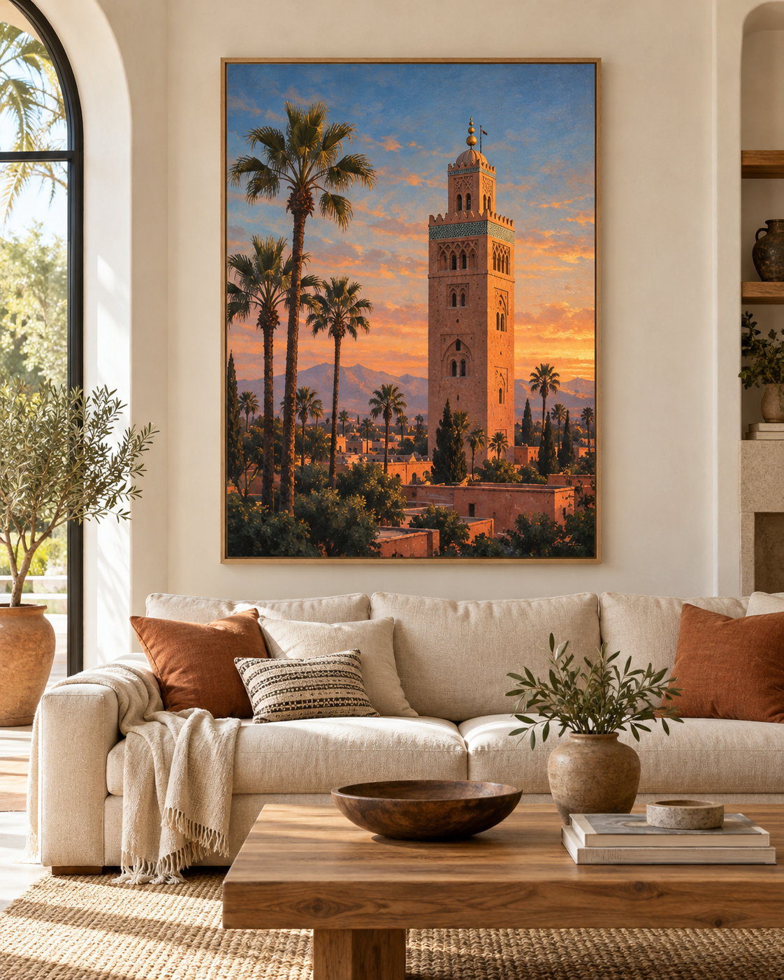 Tableau Koutoubia accroché dans un intérieur