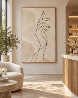 Tableau La main accroché dans un intérieur