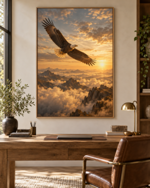 Tableau L'aigle accroché dans un intérieur
