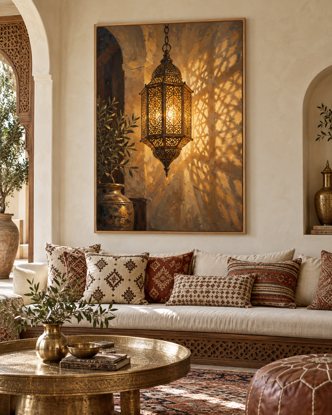 Tableau Lanterne accroché dans un intérieur