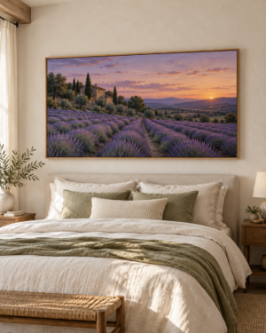 Tableau Lavande accroché dans un intérieur