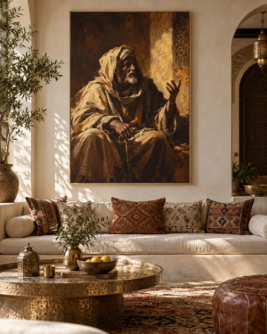 Tableau Le conteur accroché dans un intérieur