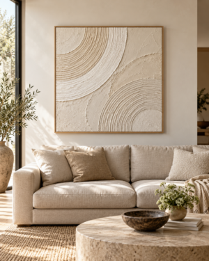 Tableau Matière accroché dans un intérieur