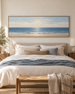 Tableau Mer calme accroché dans un intérieur