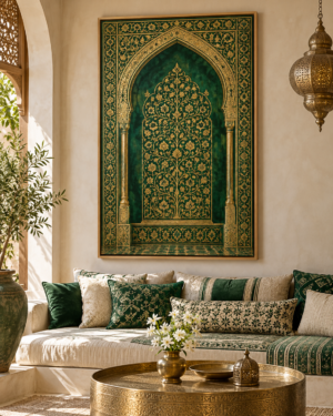 Tableau Mihrab accroché dans un intérieur