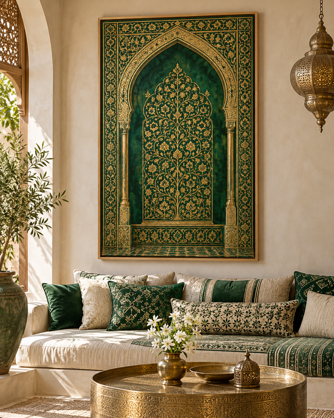 Tableau Mihrab accroché dans un intérieur
