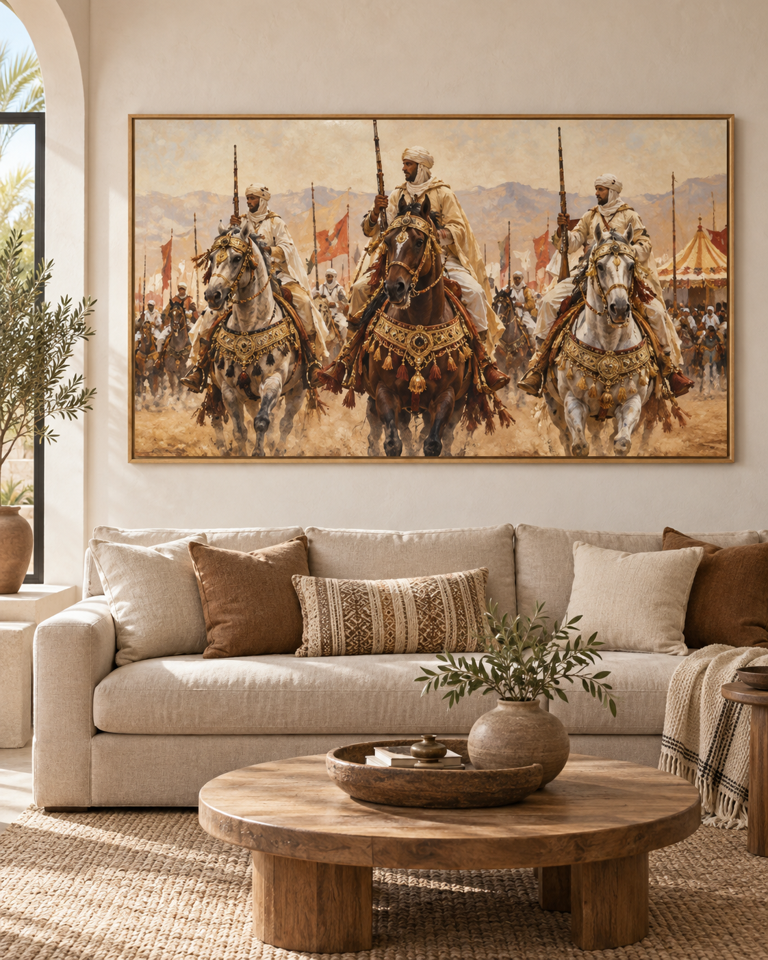 Tableau Moussem accroché dans un intérieur