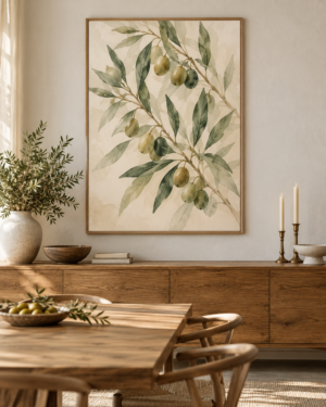 Tableau Olivier accroché dans un intérieur