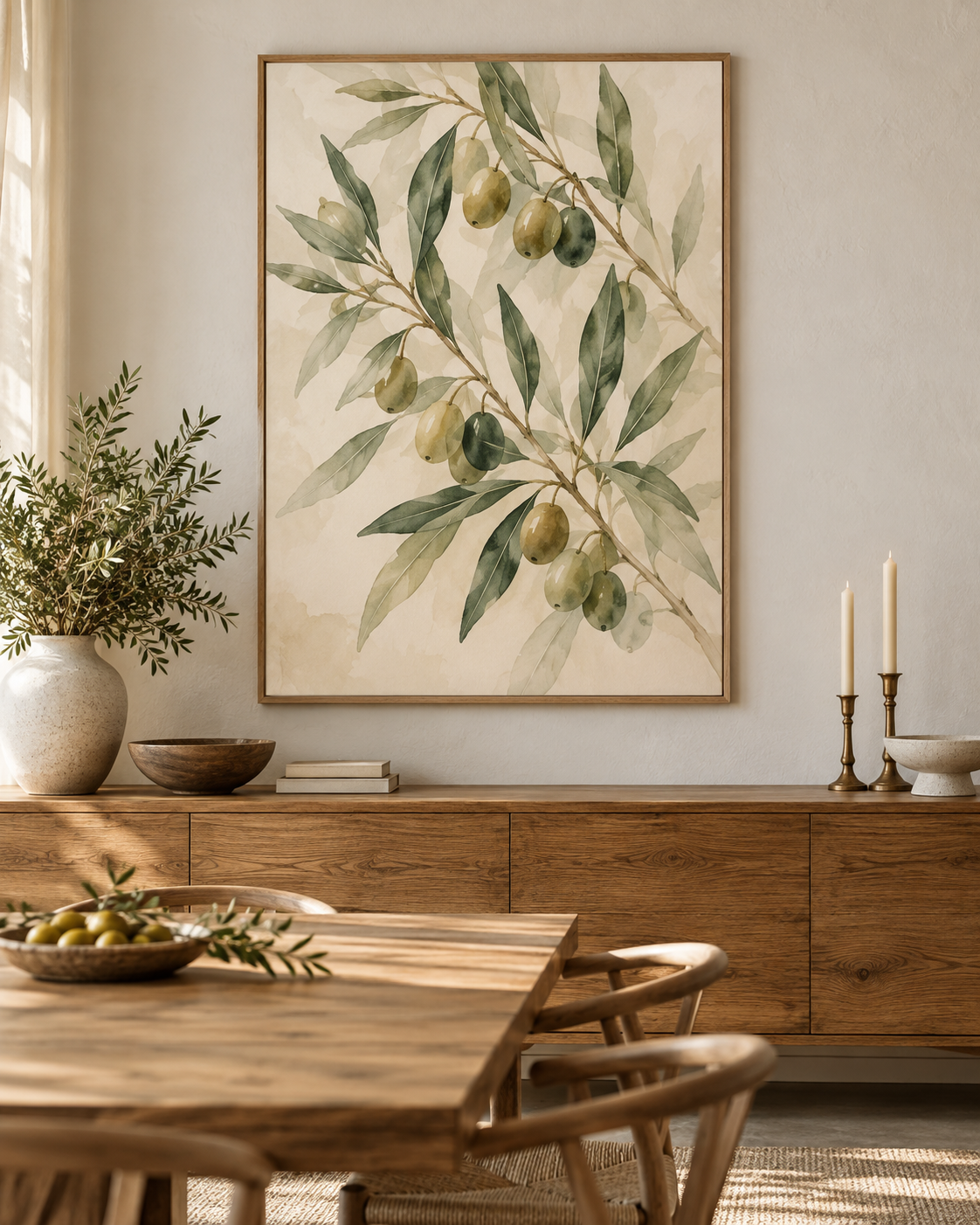 Tableau Olivier accroché dans un intérieur