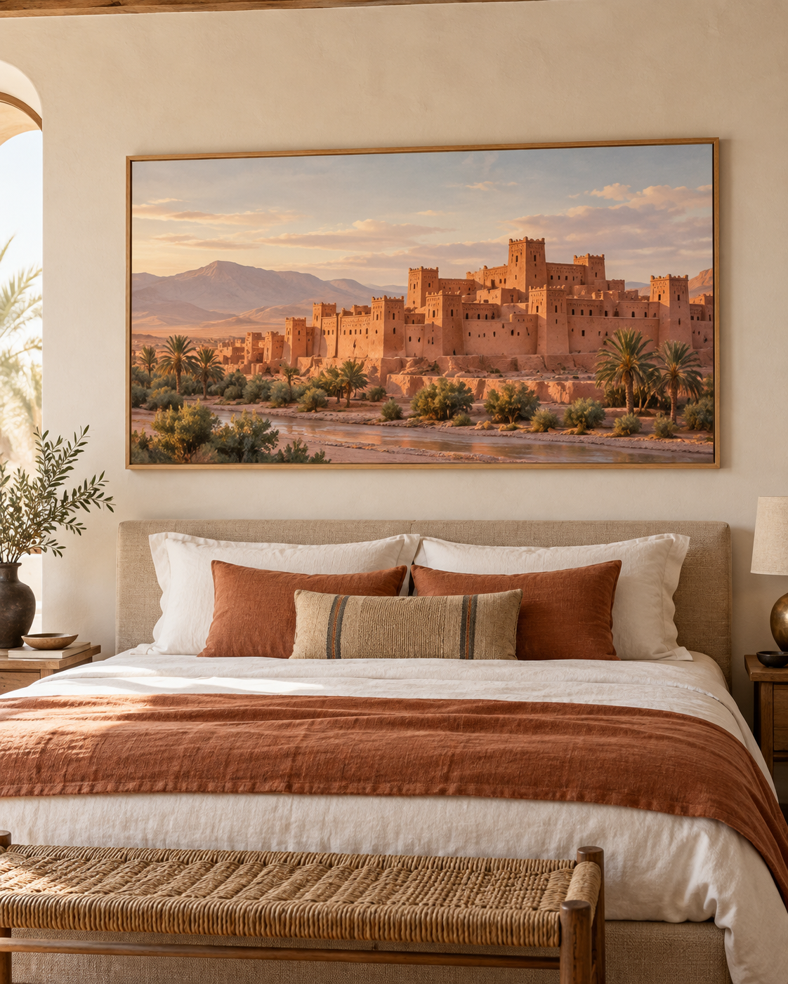 Tableau Ouarzazate accroché dans un intérieur