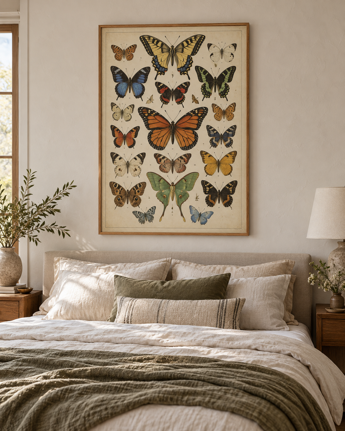 Tableau Papillons accroché dans un intérieur