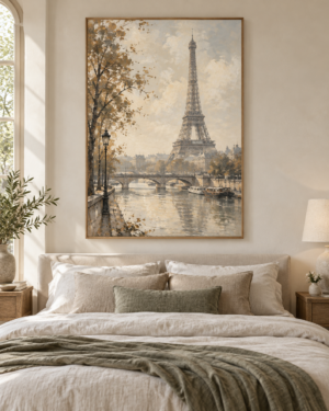 Tableau Paris rétro accroché dans un intérieur