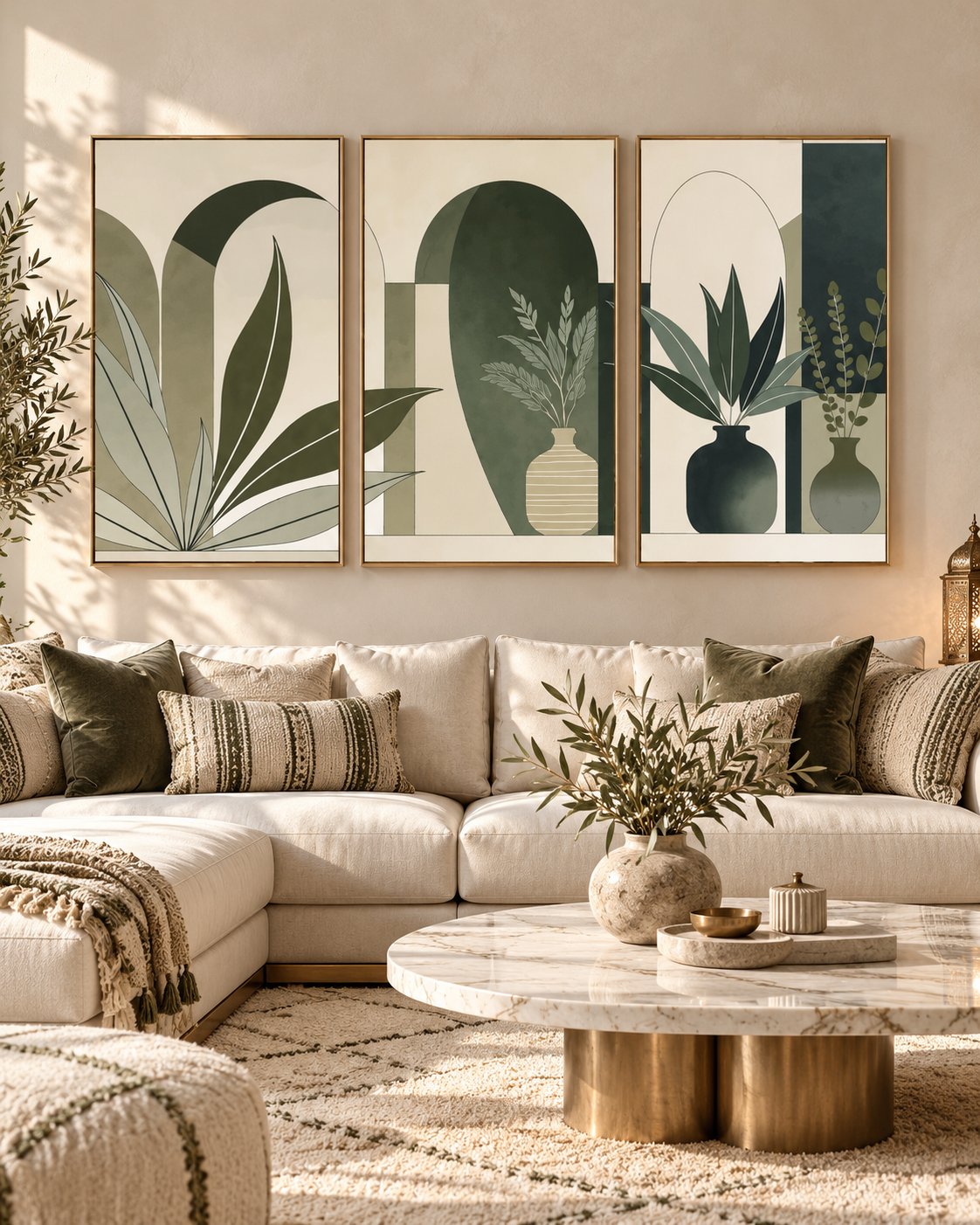 Tableau Plantes sauge accroché dans un intérieur
