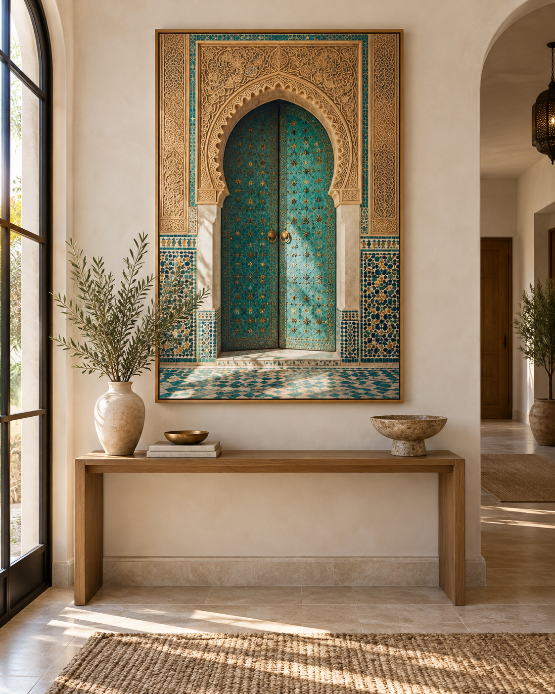 Tableau Porte du paradis accroché dans un intérieur