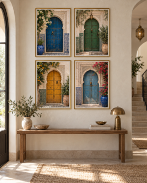 Tableau Portes de la médina accroché dans un intérieur
