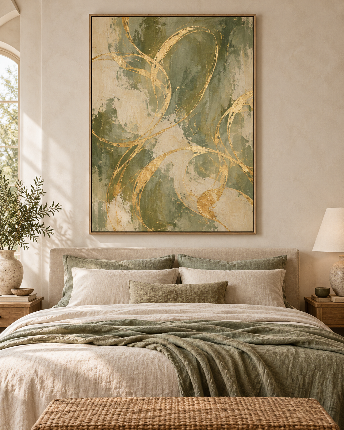 Tableau Quiétude accroché dans un intérieur