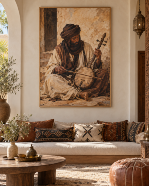Tableau Rribab accroché dans un intérieur