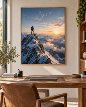 Tableau Sommet accroché dans un intérieur