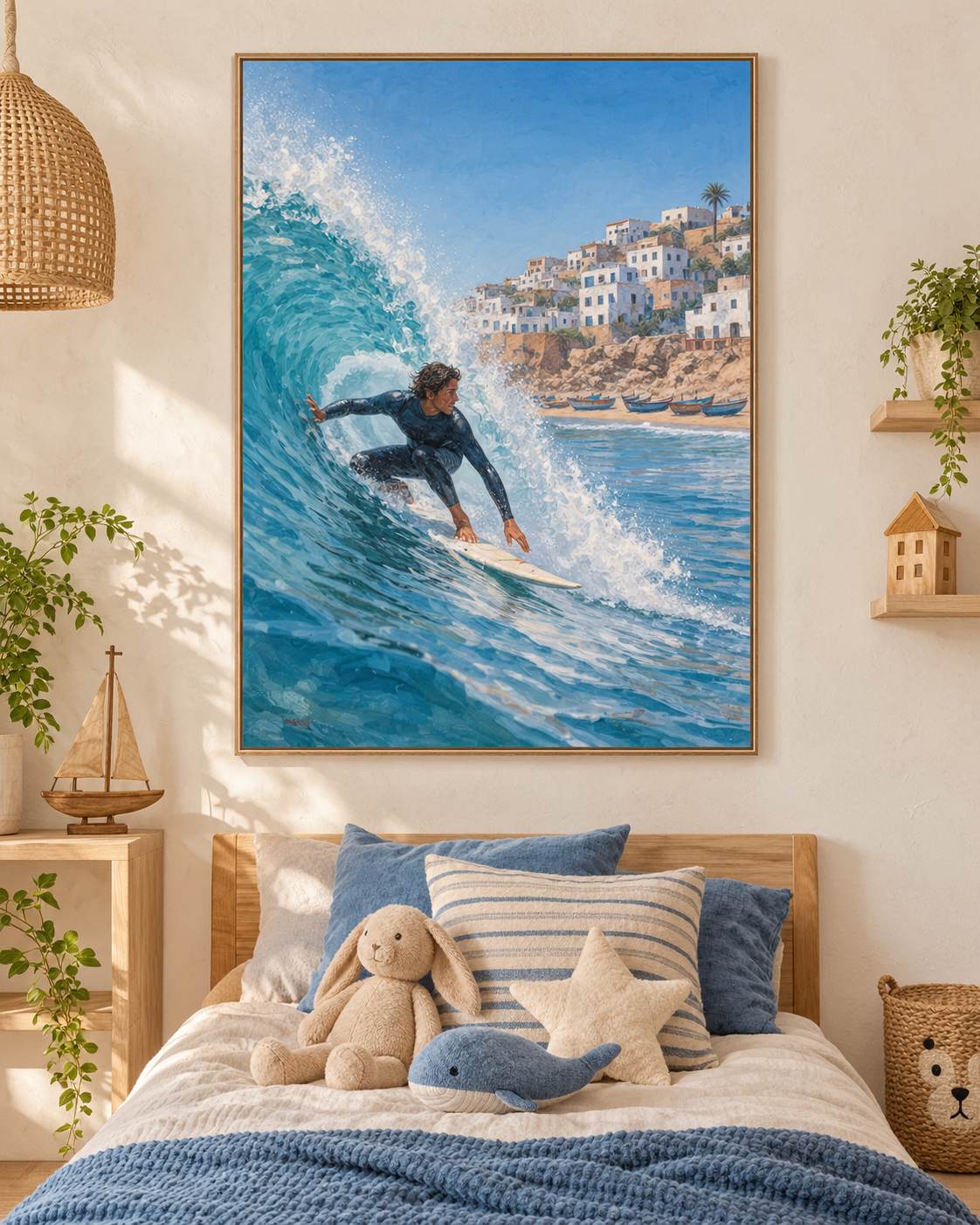 Tableau Surf accroché dans un intérieur