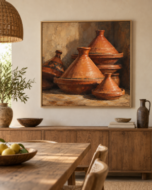 Tableau Tajines accroché dans un intérieur